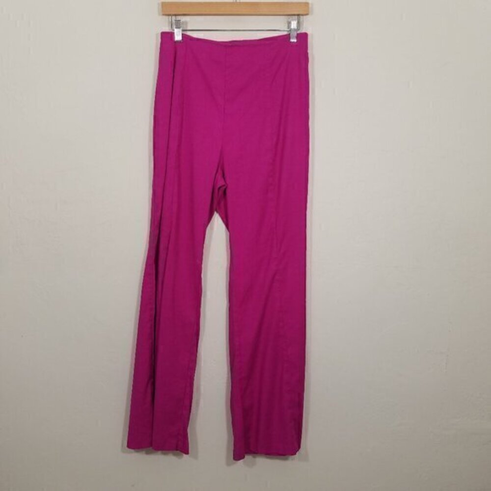 Anthropologie Linen Blend High Rise Pants‎ Pink Size 6P